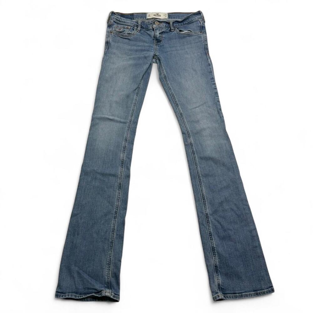 Vintage Hollister Extreme Low Rise Y2K Flared Jeans Womens size 0 regular grunge